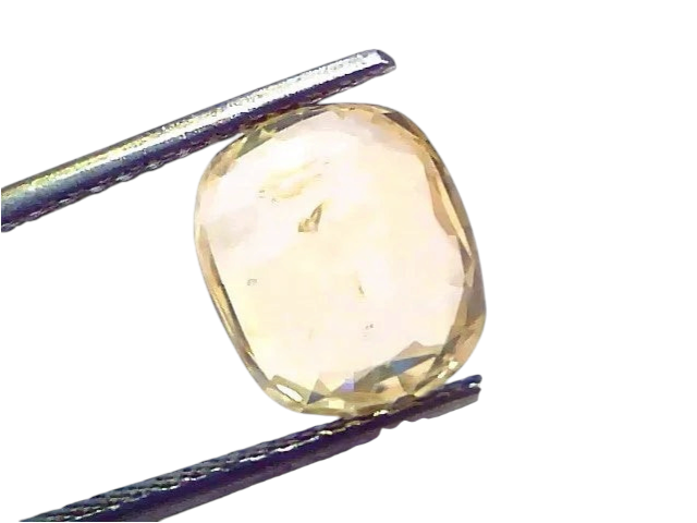 4.93 Ct IGI Certified Unheated Untreated Natural Ceylon Yellow Sapphire - Venus Gems
