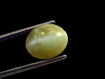 4.86 Ct Certified Untreted Natural Chrysoberyl Cats Eye,Lehsunia - Venus Gems