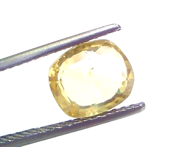 4.03 Ct GII Certified Unheated Untreated Natural Ceylon Yellow Sapphire - Venus Gems