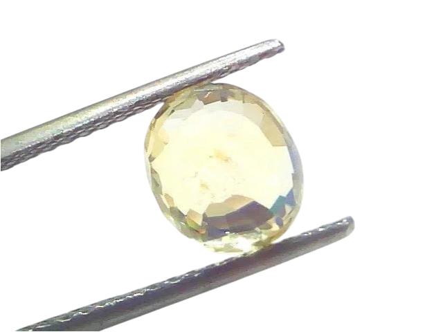 4.10 Ct GII Certified Unheated Untreated Natural Ceylon Yellow Sapphire - Venus Gems