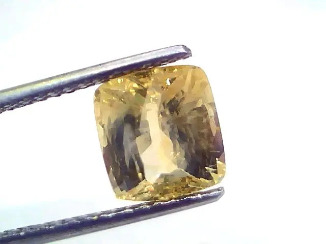 5.01 Ct IGI Certified Unheated Untreated Natural Ceylon Yellow Sapphire