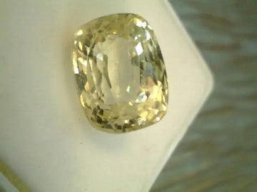 4.25 Carat Unheated Untreated Ceylon Natural Yellow Sapphire