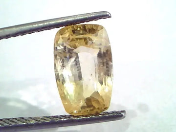 5.08 Ct Unheated Untreated Natural Ceylon Yellow Sapphire Gemstone