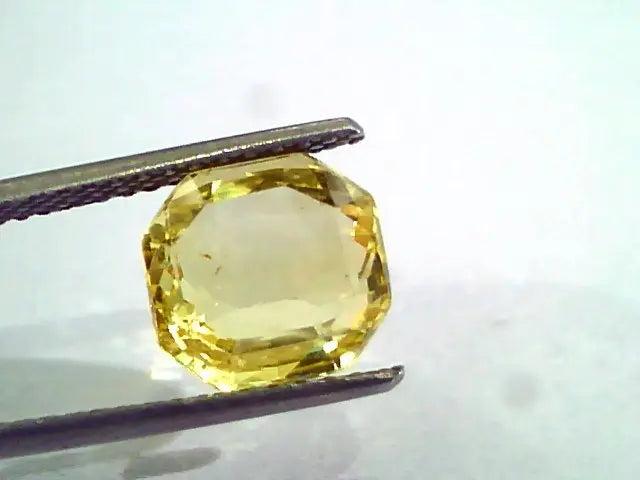 5.03 Ct Unheated Untreated Natural Ceylon Yellow Sapphire Gemstone