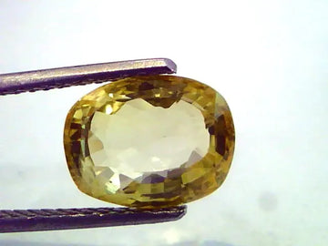 5.04 Ct Unheated Untreted Natural Ceylon Yellow Sapphire/Pukhraj