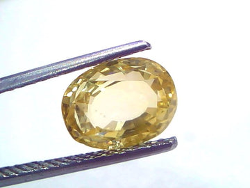 5.04 Ct IGI Certified Unheated Natural Ceylon Yellow Sapphire Pukhraj – 5.53 Ratti