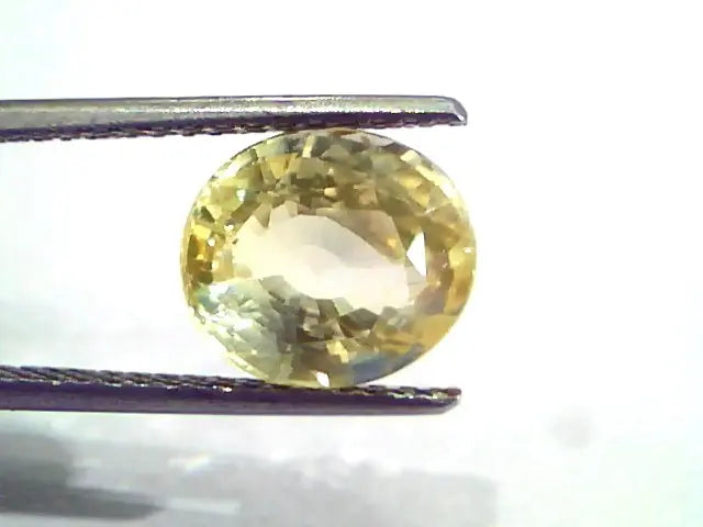 5.07 Ct IGI Certified Unheated Untreated Natural Ceylon Yellow Sapphire