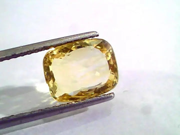 5.08 Ct Unheated Untreated Natural Ceylon Yellow Sapphire Gemstone