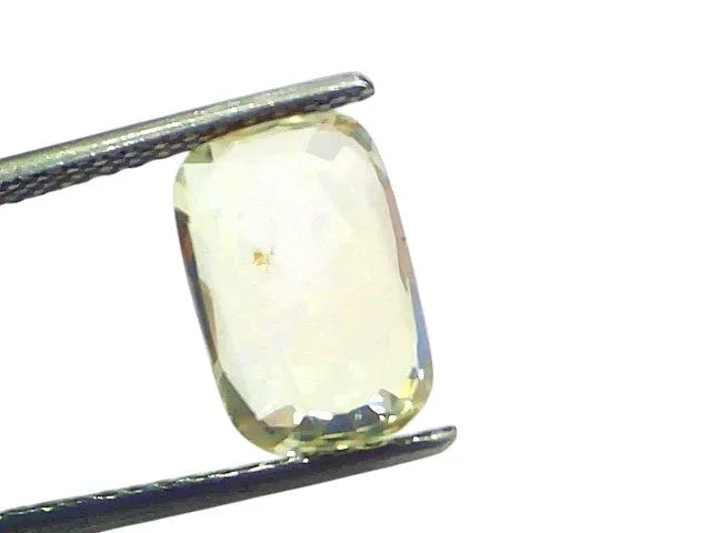5.09 Ct IGI Certified Unheated Untreated Natural Ceylon Yellow Sapphire - Venus Gems