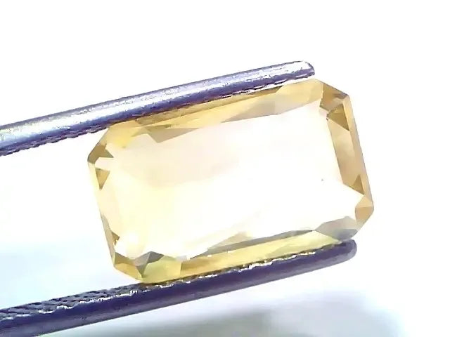 5.09 Ct IGI Certified Unheated Untreated Natural Ceylon Yellow Sapphire - Venus Gems