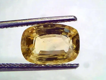 5.10 Ct IGI Certified Unheated Untreated Natural Ceylon Yellow Sapphire