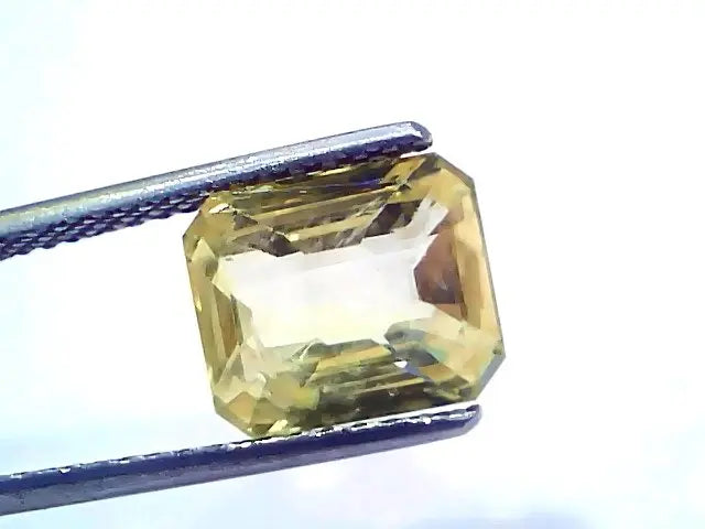5.10 Ct IGI Certified Unheated Untreated Natural Ceylon Yellow Sapphire AA