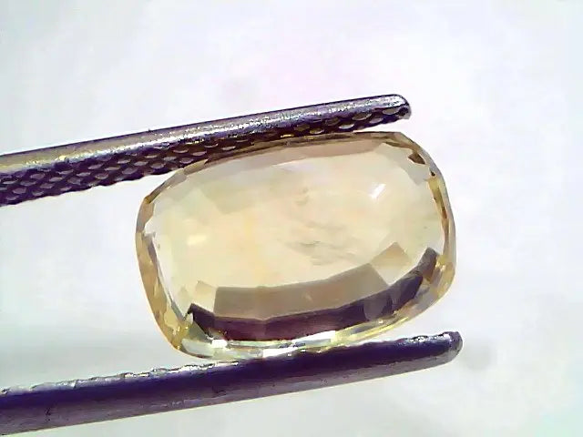 5.10 Ct IGI Certified Unheated Untreated Natural Ceylon Yellow Sapphire