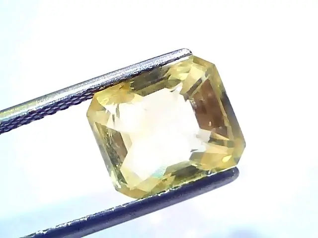 5.10 Ct IGI Certified Unheated Untreated Natural Ceylon Yellow Sapphire AA