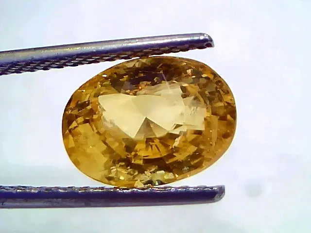5.13 Ct IGI Certified Unheated Untreated Natural Ceylon Yellow Sapphire