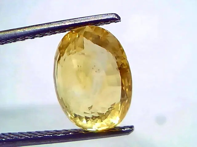 5.13 Ct IGI Certified Unheated Untreated Natural Ceylon Yellow Sapphire