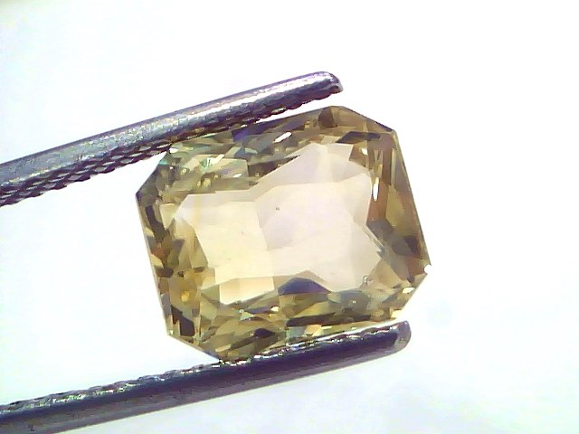 5.16 Ct IGI Certified Unheated Natural Ceylon Yellow Sapphire Pukhraj – 5.67 Ratti
