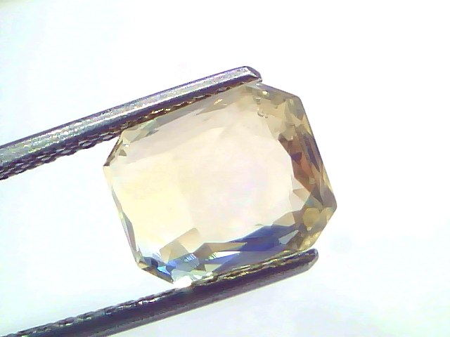 5.16 Ct IGI Certified Unheated Natural Ceylon Yellow Sapphire Pukhraj – 5.67 Ratti