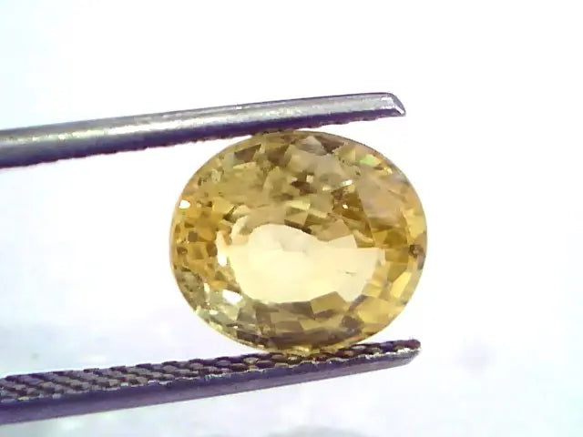 5.17 Ct 8.61 Ratti Unheated Untreated Natural Ceylon Yellow Sapphire
