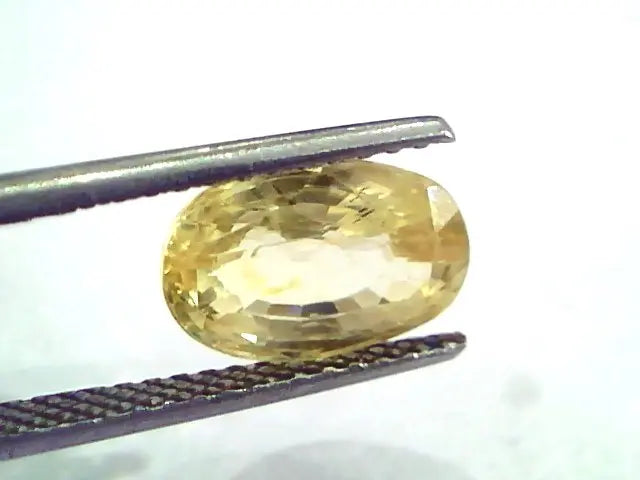 5.21 Ct IGI Certified Unheated Untreated Natural Ceylon Yellow Sapphire