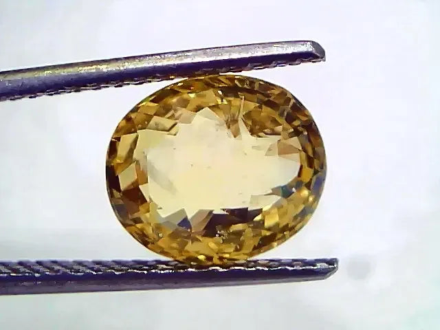 5.23 Ct IGI Certified Unheated Untreated Natural Ceylon Yellow Sapphire - Venus Gems