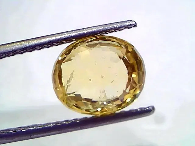 5.23 Ct IGI Certified Unheated Untreated Natural Ceylon Yellow Sapphire - Venus Gems