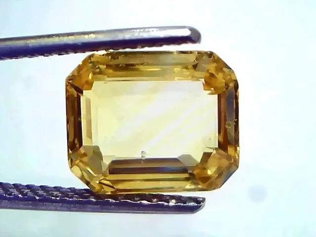 5.28 Ct IGI Certified Unheated Untreated Natural Ceylon Yellow Sapphire AAA - Venus Gems
