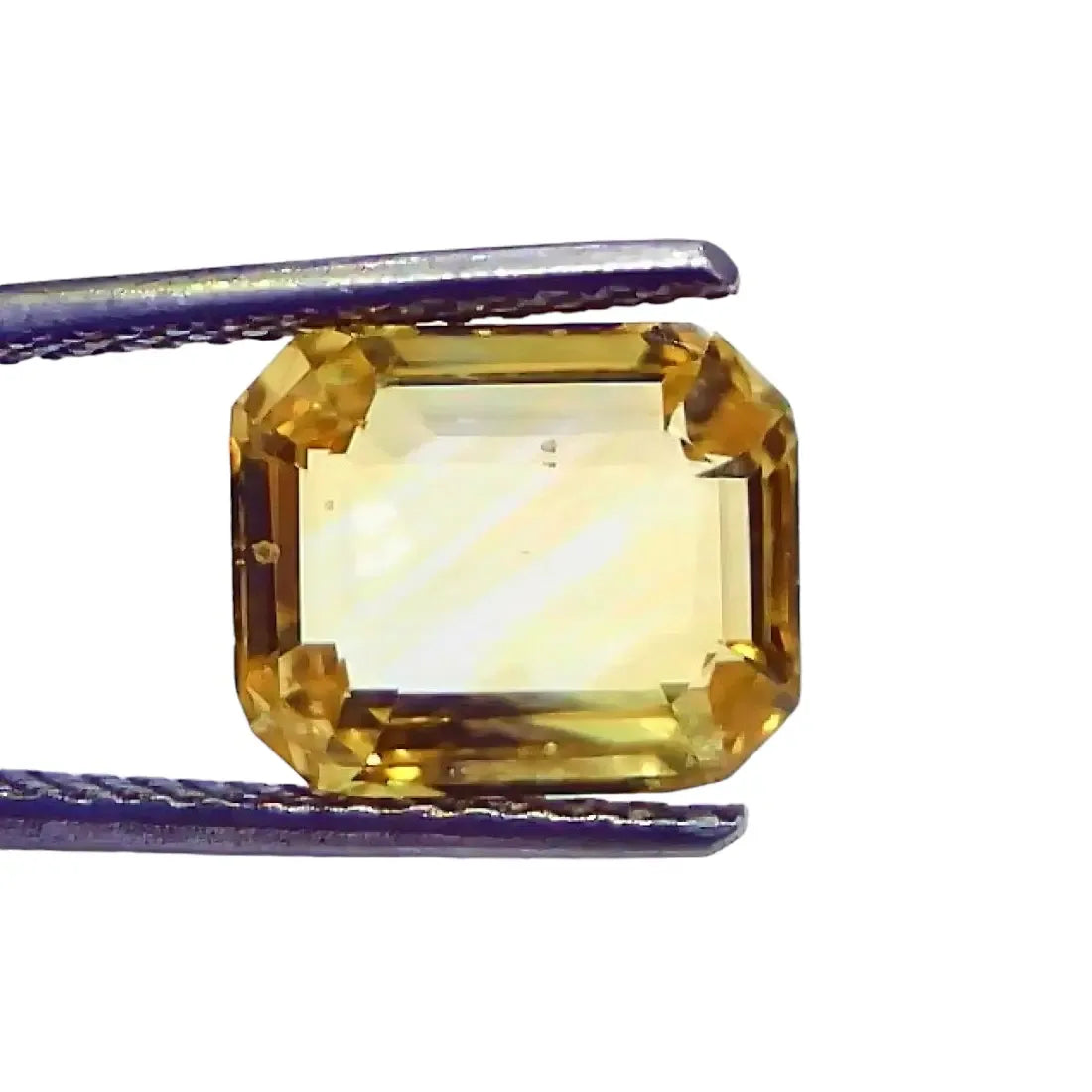 5.28 Ct IGI Certified Unheated Untreated Natural Ceylon Yellow Sapphire AAA - Venus Gems