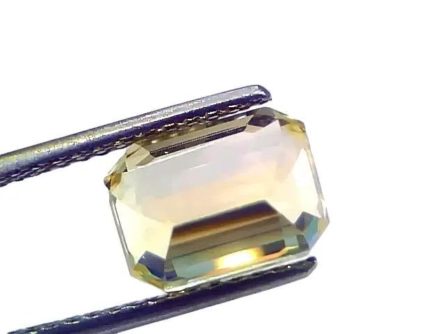 5.28 Ct GII Certified Unheated Untreated Natural Ceylon Yellow Sapphire AAA - Venus Gems