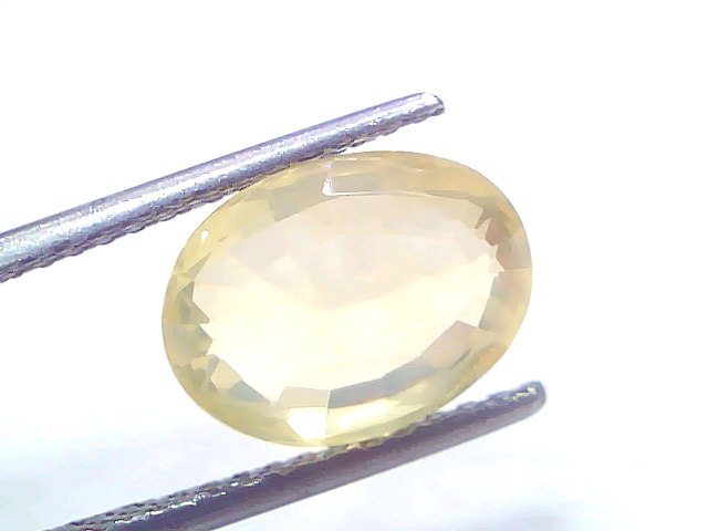 5.28 Ct Certified Unheated Natural Ceylon Yellow Sapphire Pukhraj – 5.80 Ratti