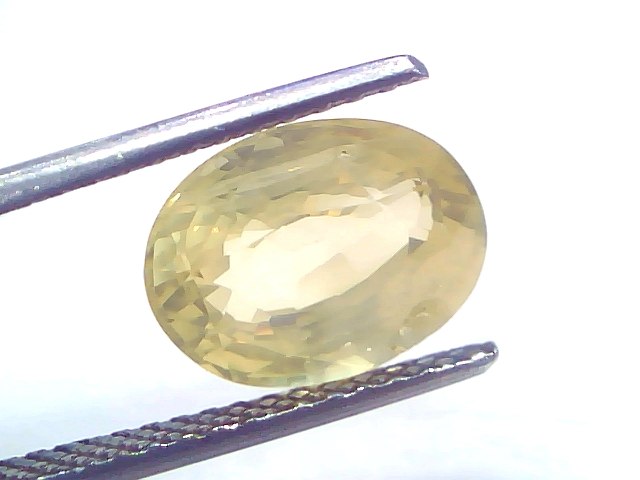 5.28 Ct Certified Unheated Natural Ceylon Yellow Sapphire Pukhraj – 5.80 Ratti