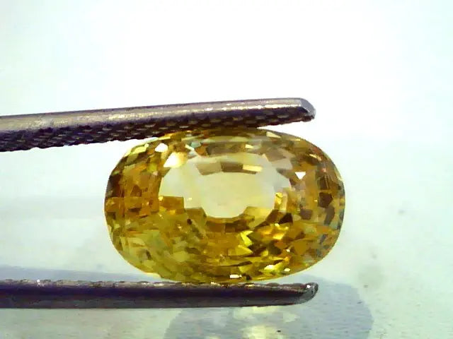 5.30 Ct Unheated IGI Certified Natural Ceylon Yellow Sapphire