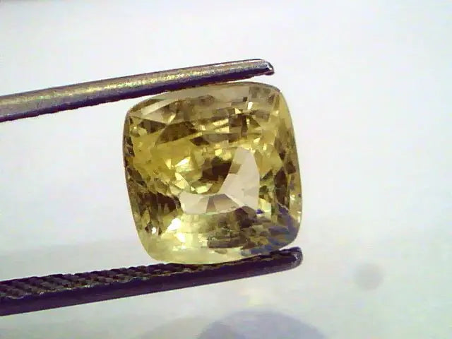 5.37 Ct IGI Certified Unheated Untreated Natural Ceylon Yellow Sapphire
