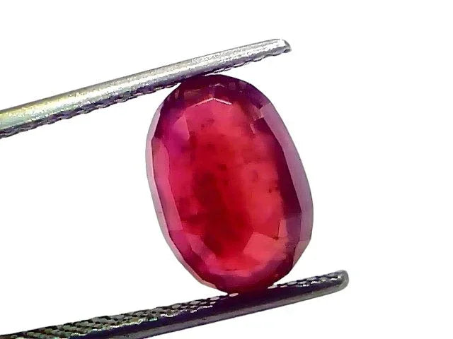 5.43 Ct Natural Ruby Gemstone Manik Gemstone for Sun (Heated) - Venus Gems