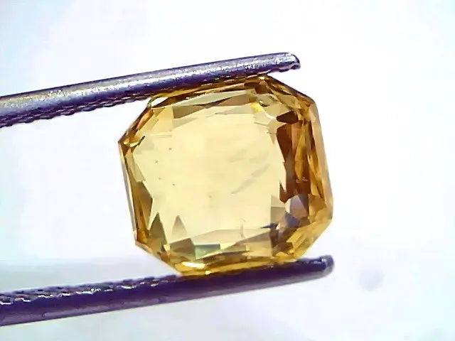 5.38 Ct IGI Certified Unheated Untreated Natural Ceylon Yellow Sapphire AAA