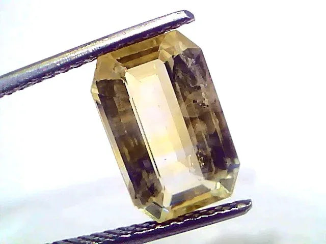 5.38 Ct Certified Unheated Untreated Natural Ceylon Yellow Sapphire Gemstone - Venus Gems