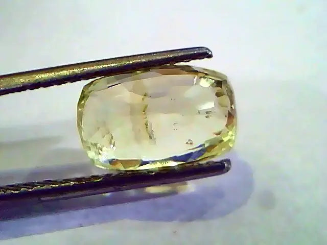 5.39 Ct 9 Rt Unheated Untreated Natural Ceylon Yellow Sapphire/Pukhraj