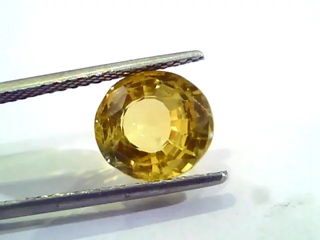 5.53 Ct Untreated Natural Ceylon Yellow Sapphire Gemstones AA