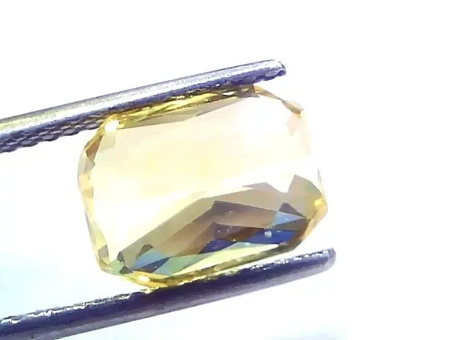 5.51 Ct IGI Certified Unheated Untreated Natural Ceylon Yellow Sapphire AAAA - Venus Gems