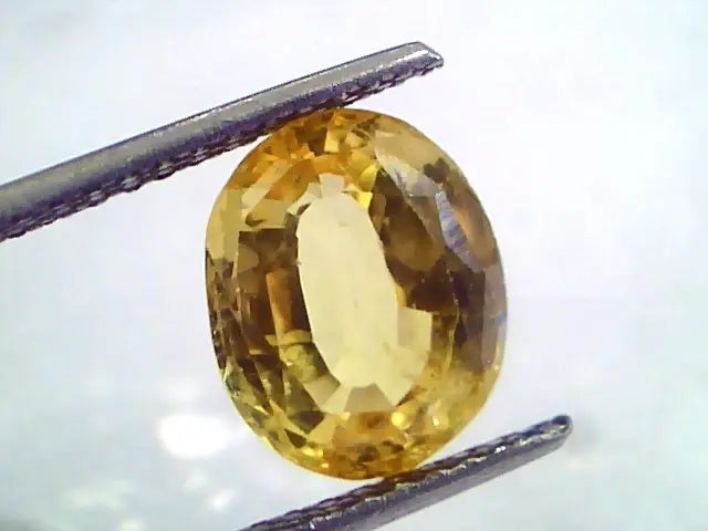 5.52 Ct Unheated Untreated Natural Ceylon Yellow Sapphire AAAAA
