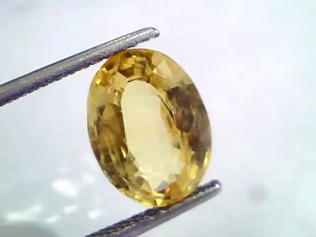 5.52 Ct Unheated Untreated Natural Ceylon Yellow Sapphire AAA++