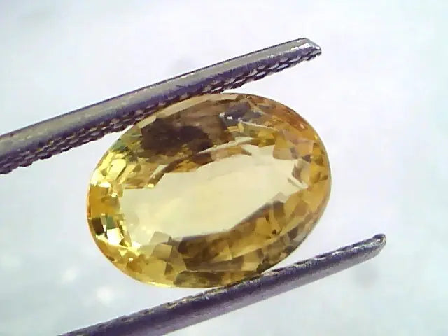 5.52 Ct Unheated Untreated Natural Ceylon Yellow Sapphire AAA++