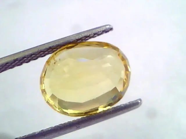 5.52 Ct Unheated Untreated Natural Ceylon Yellow Sapphire AAAAA