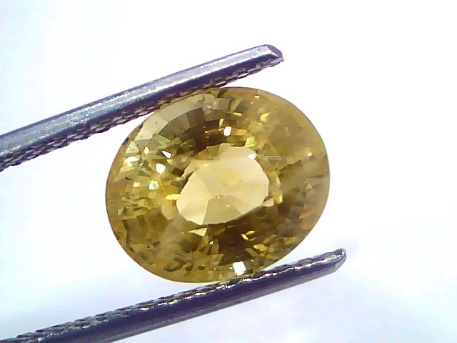 5.53 Ct IGI Certified Unheated Natural Ceylon Yellow Sapphire Pukhraj – 6.07 Ratti
