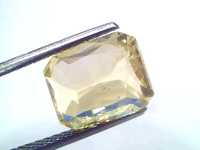 5.53 Ct IGI Certified Unheated Natural Ceylon Yellow Sapphire Pukhraj – 6.07 Ratti