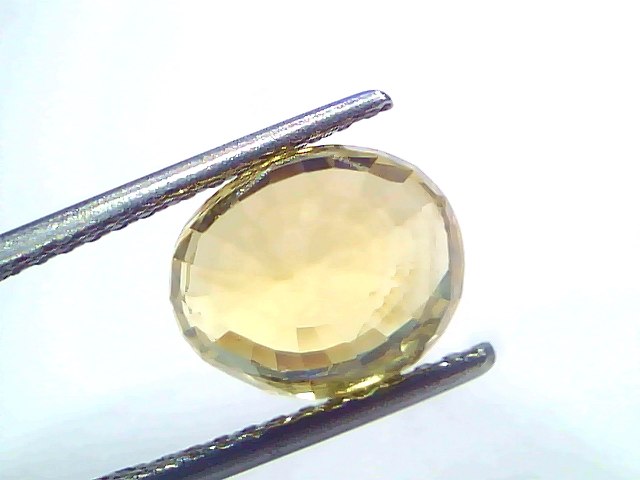 5.53 Ct IGI Certified Unheated Natural Ceylon Yellow Sapphire Pukhraj – 6.07 Ratti