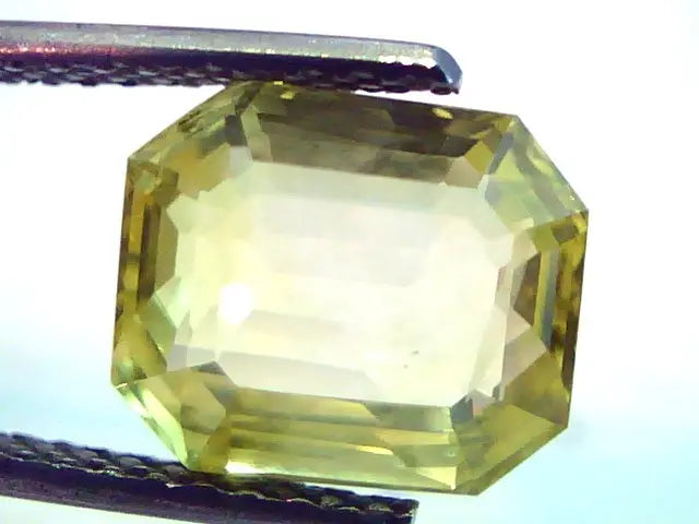 5.54 Ct Unheated Untreated Natural Ceylon Yellow Sapphire A+++++