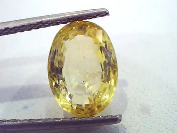 5.59 Ct Unheated Untreted Natural Ceylon Yellow Sapphire/Pukhraj