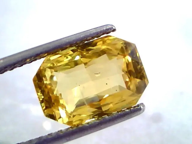 5.62 Ct Unheated Untreated Natural Ceylon Yellow Sapphire AAAAA