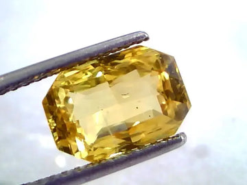5.62 Ct Unheated Untreated Natural Ceylon Yellow Sapphire AAAAA